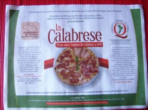 Tovaglietta Consorzio sapori pubblicitarie Calabria