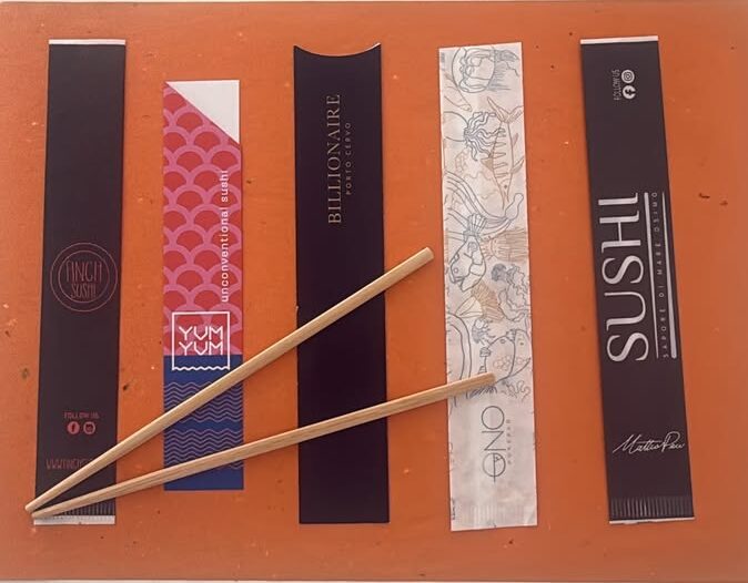 busta porta bacchette sushi personalizzate